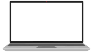 a laptop with a blank screen