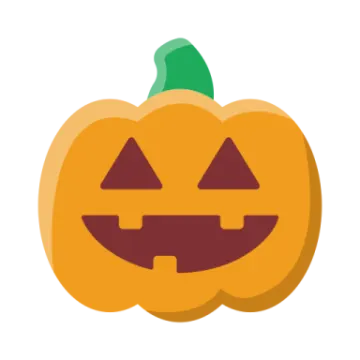 a pumpkin with a green leaf on top