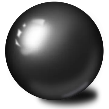 a black ball on a white background