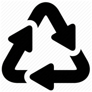 a black and white reclet icon