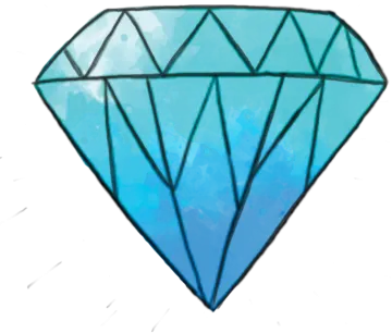 a blue diamond on a white background