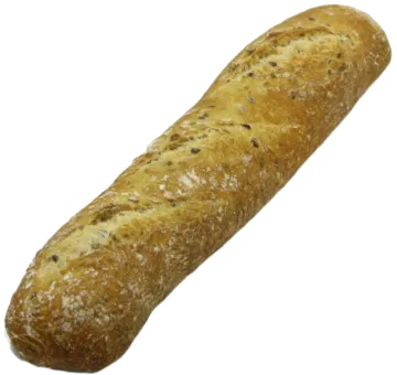 a piece of bread on a white background