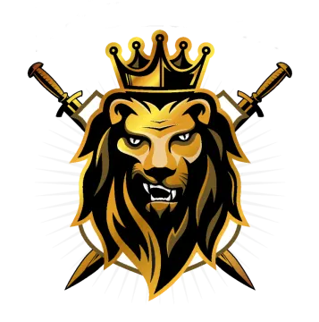 a lion with a crown on his head