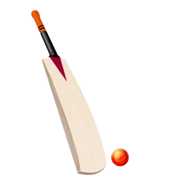 a cricket bat and ball