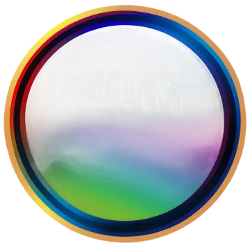 an abstract painting of a rainbow colored circle