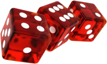 two red dice on a white background
