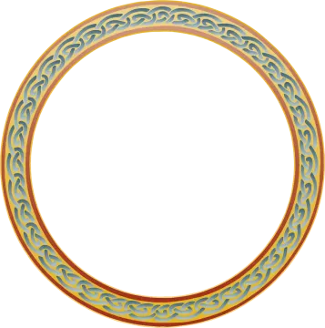 a circular frame with a pattern in the middle