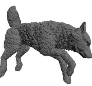 a 3d model of a dog
