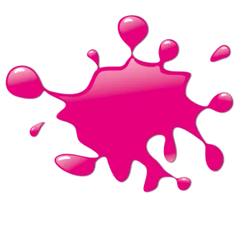 a pink paint splash on a white background
