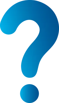 a blue question mark icon