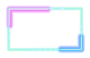 a neon frame on a white background