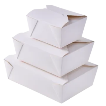 three white boxes stacked on top of each other boxes