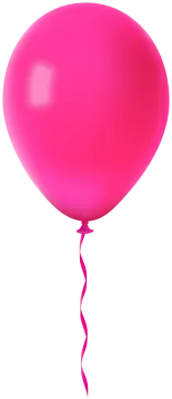 a pink balloon with a string attached to it
