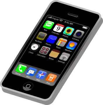 an iphone with various apps on the screen