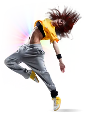 a young man is jumping in the air