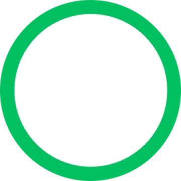a green circle on a white background