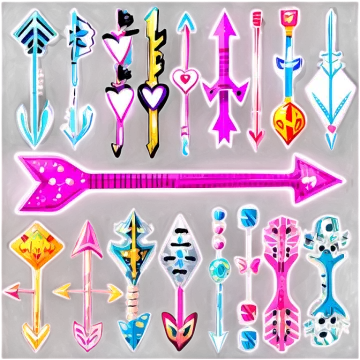 a bunch of different colored arrows