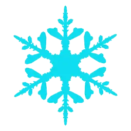 a blue snowflar on a white background