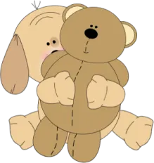 a brown teddy bear sitting on the ground