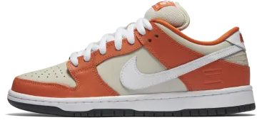 the nike air force is available in orange and white