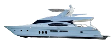 a white boat is shown in this image