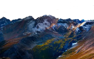 a view of the mountains from the top of a mountain