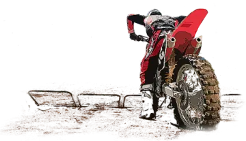 a man on a motorcycle