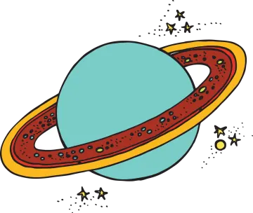 an image of a planet with stars around it