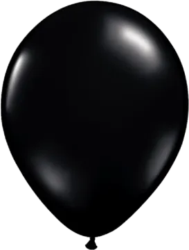 a black balloon on a white background