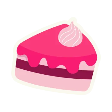a piece of cake on a white background