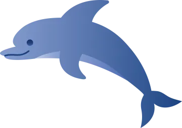 a dolphin with its mouth open