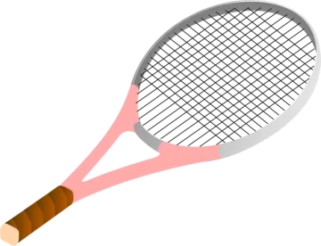 a tennis racket on a white background