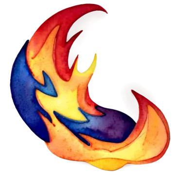 a watercolor drawing of a fire