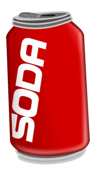 a red can of soda
