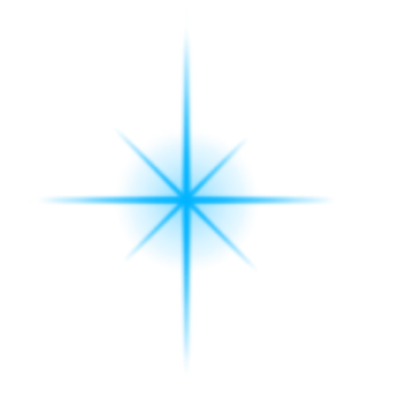 a blue star on a white background