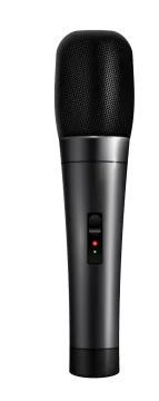 a microphone on a white background