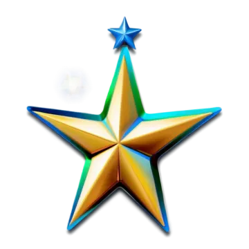 a gold star on a white background