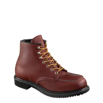 a pair of red boots with yellow laces