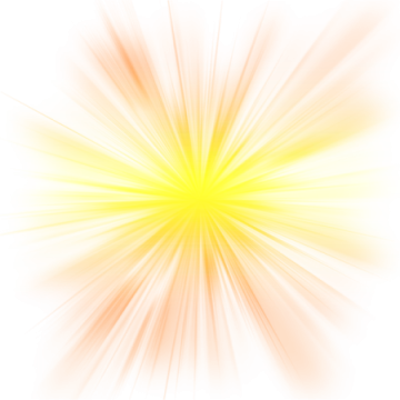 a yellow star burst on a white background