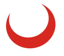 the red crescent logo on a white background