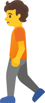 a cartoon character walking