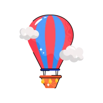 a hot - air balloon flying in the sky
