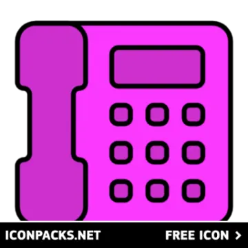 an icon of a pink phone
