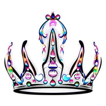 a colorful crown on a white background