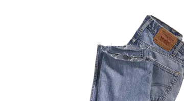 a pair of jeans on a white background