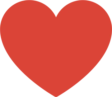 a red heart on a white background