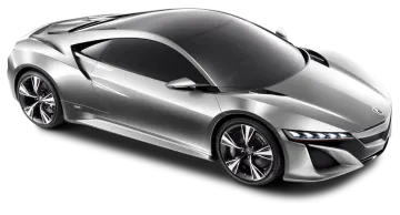 a silver car on a white background
