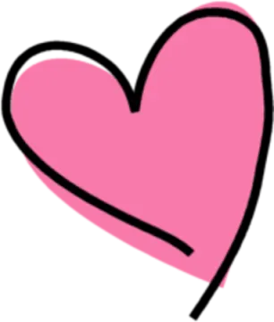 a pink heart on a white background