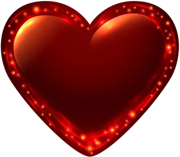 a red heart with lights on it
