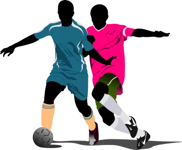 two soccer players vector